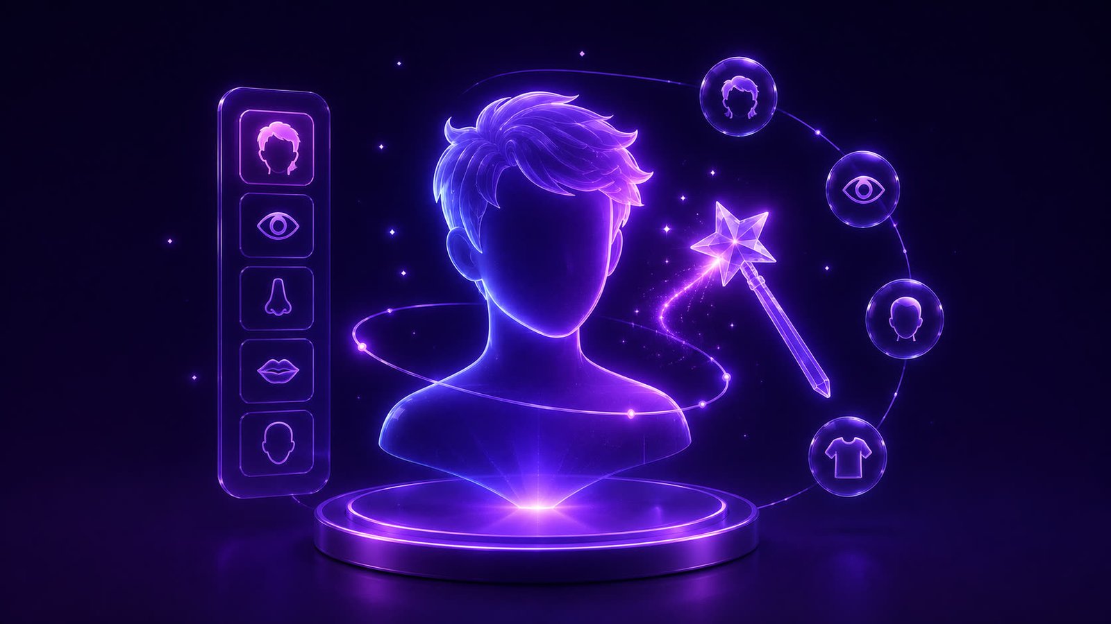 Illustration representing custom character creator platforms