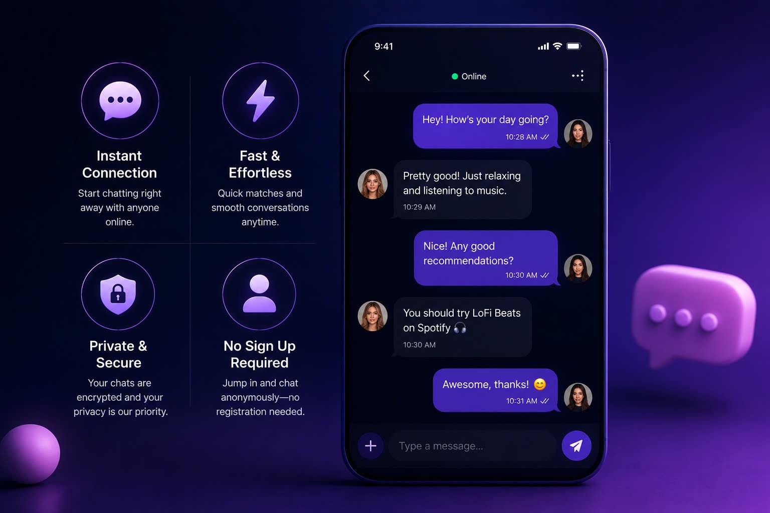 Illustration representing simple chat-first platforms