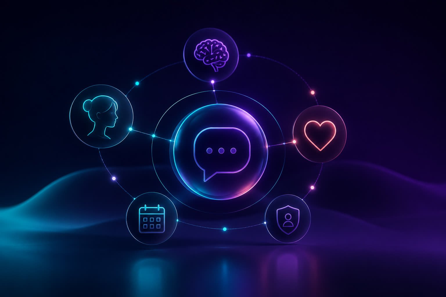 Illustration representing conversation and companion platforms