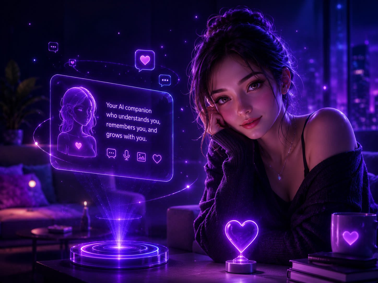 Abstract illustration representing AI companion technology